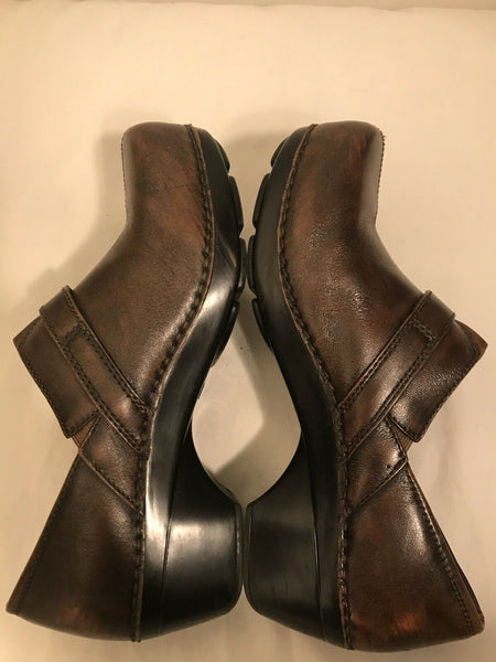 DANSKO CLASSIC CLOGS Brown Leather- Size 9.5
