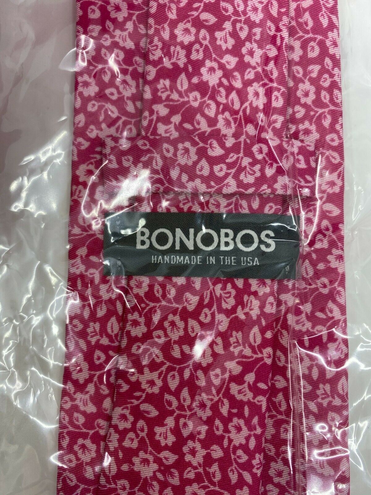 New! BONOBOS Neck Tie Pink Floral Great for Spring Msrp $98