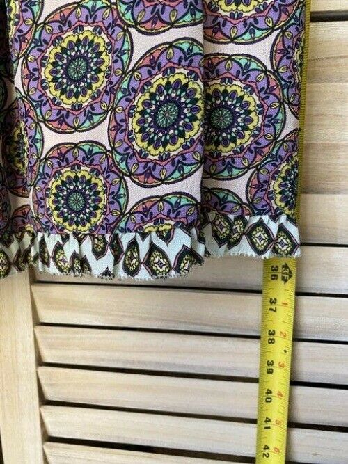 Nicole Miller Multicolor New Peasant Small Msrp Short Casual Dress