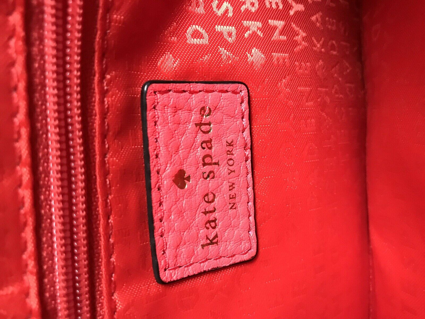 KATE SPADE Fuschia/ Cream Leather Crossbody