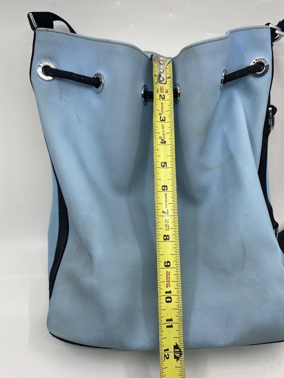Lacoste Blue Nylon Bucket Bag