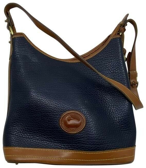 Dooney and Bourke black brown leather shoulder bag