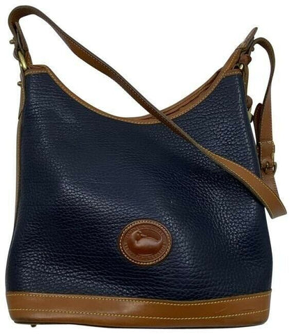 Dooney and Bourke black brown leather shoulder bag