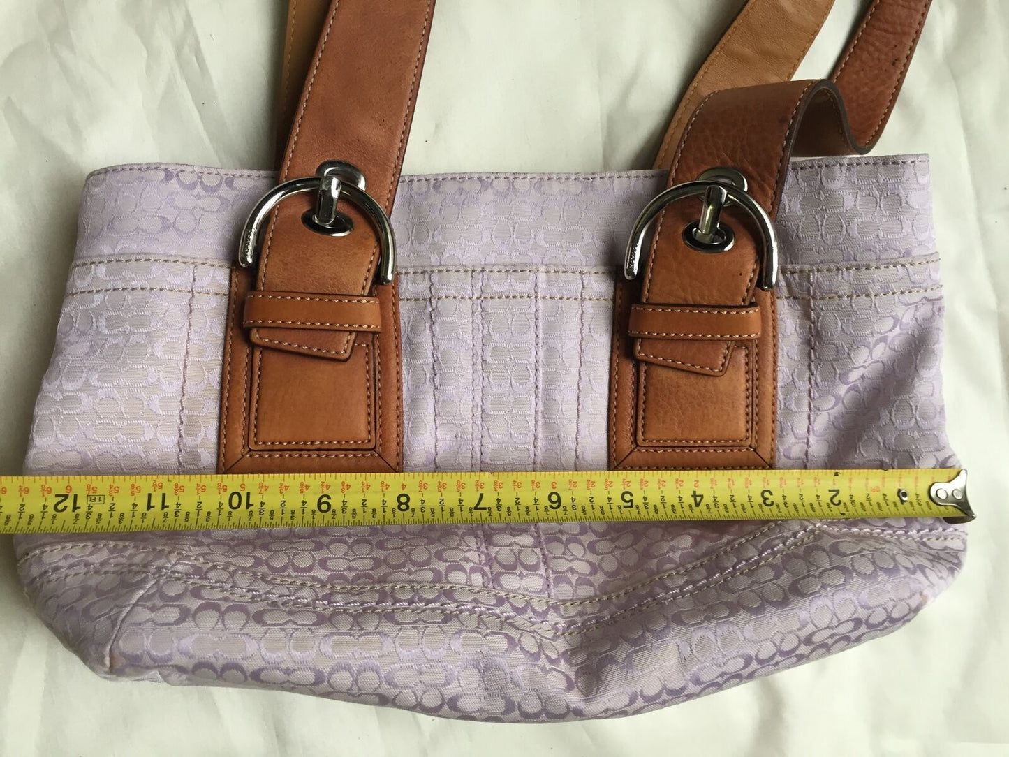 COACH Lavander Canvas Medium Tote