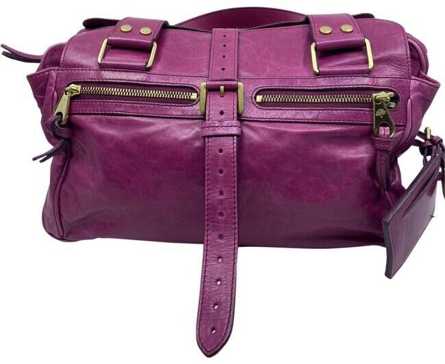 Mulberry Mabel Purple Leather Shoulder Bag