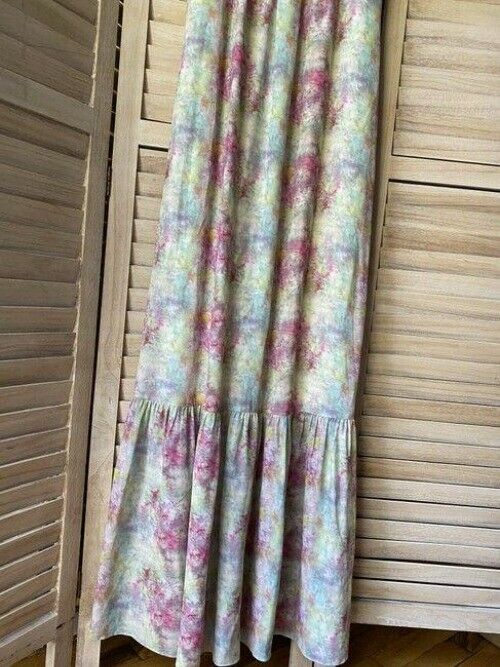 nicole miller pink blue green msrp long casual maxi dress