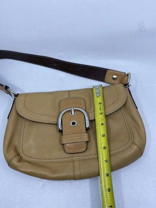 coach tan leather shoulder bag