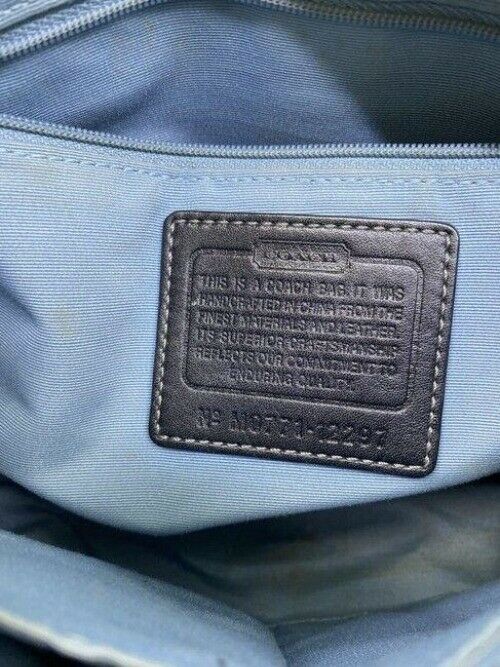 coach black jacquard fabric shoulder bag
