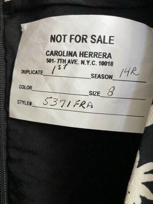 carolina herrera whiteblack new floral chiffon msrp