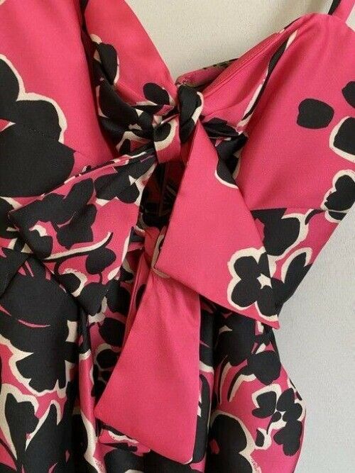 milly pink black white new floral print spaghetti strap small tank topcami