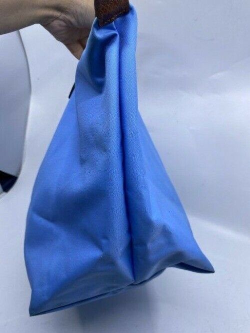 Longchamp Shopping Large Sky Blue Brown Tote