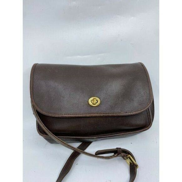 Coach Vintage Flap Closure Brown Crossbody Bag