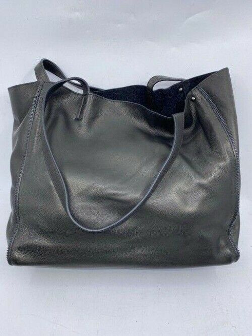 Nicole Miller Shopping Nwot Msrp Black Leather Tote