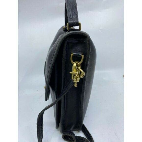 Coach Vintage Flap Closure Black Crossbody Bag