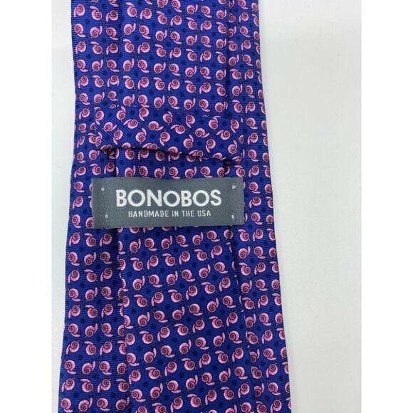New! BONOBOS Blue Purple Premium Neck Tie Handmade