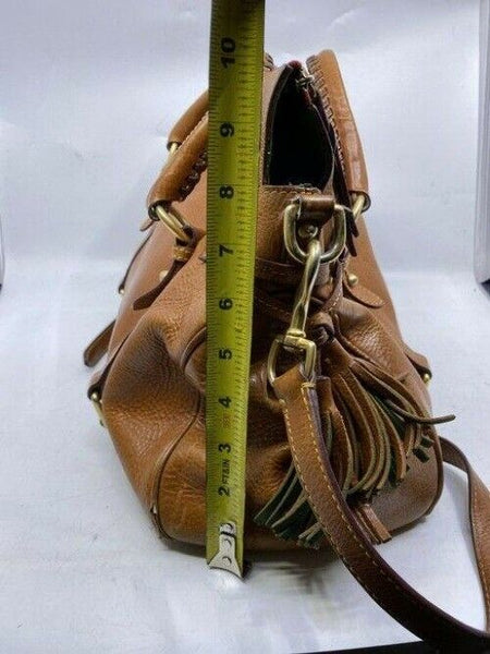 Dooney and Bourke w strap tan leather cross body bag