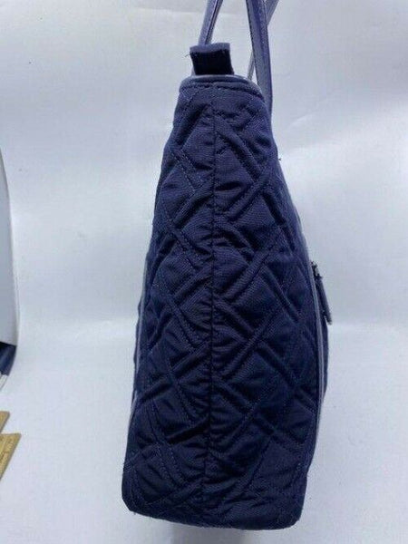 Vera Bradley Large Quilted Navy Blue Shoulder Bag