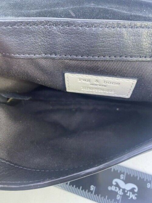 Rag And Bone Mini Enfield Genuine Calf Hair Leapord Leather Cross Body Bag