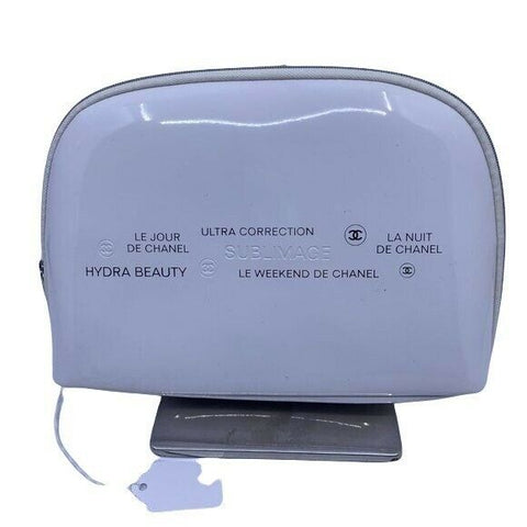 Chanel White Sublimage make up bag