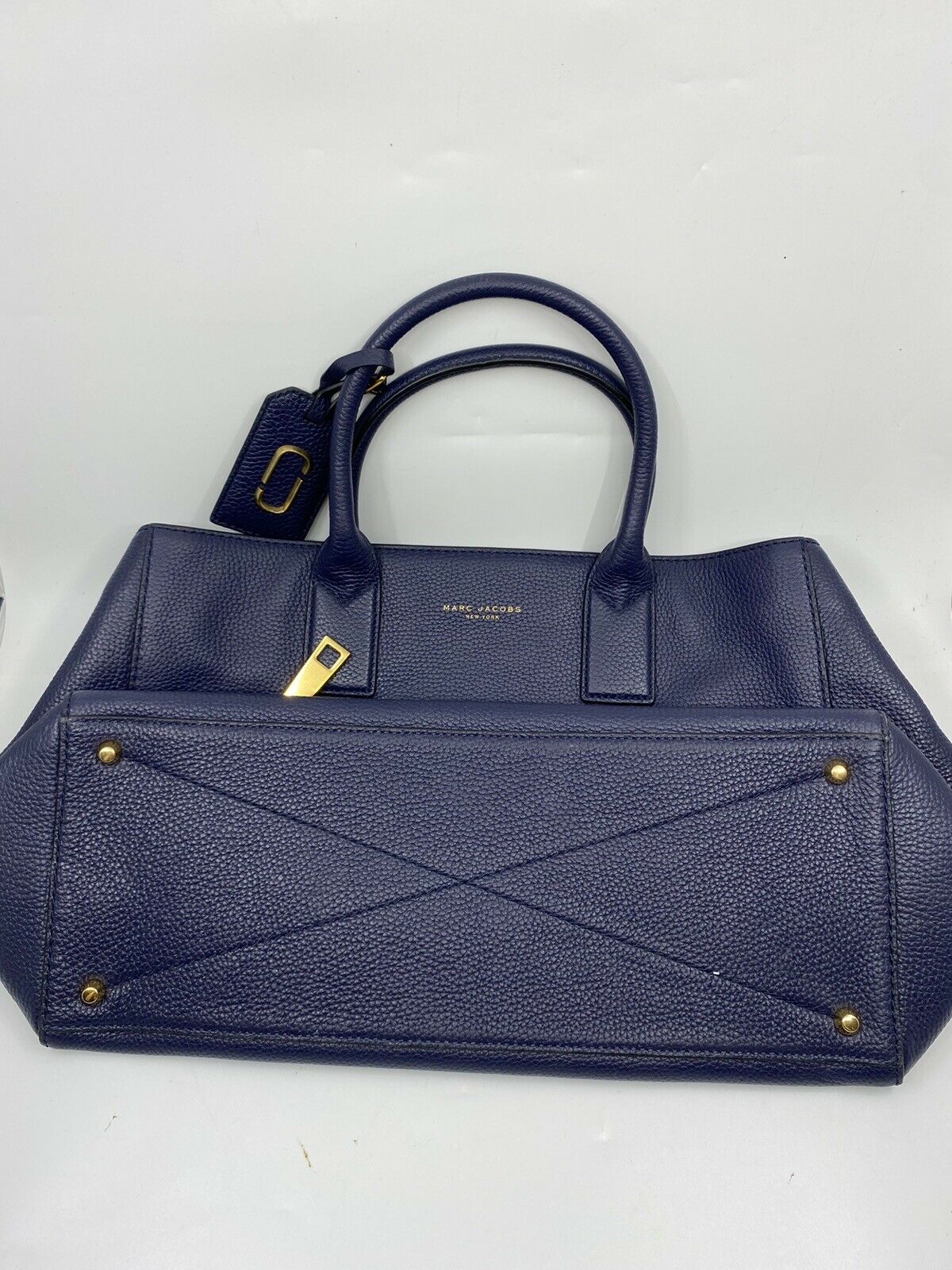 Marc Jacobs Navy Large Leather Tote bag