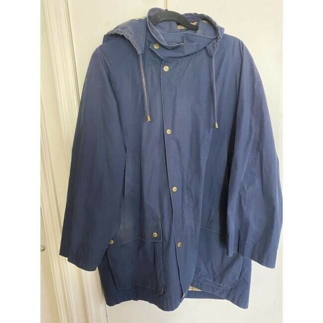 BURBERRY Men's Navy Blue Wind Breaker Jacket Medium