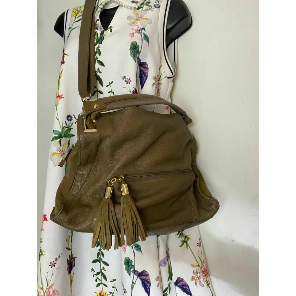 Sandro Brown Leather Shoulder Bag