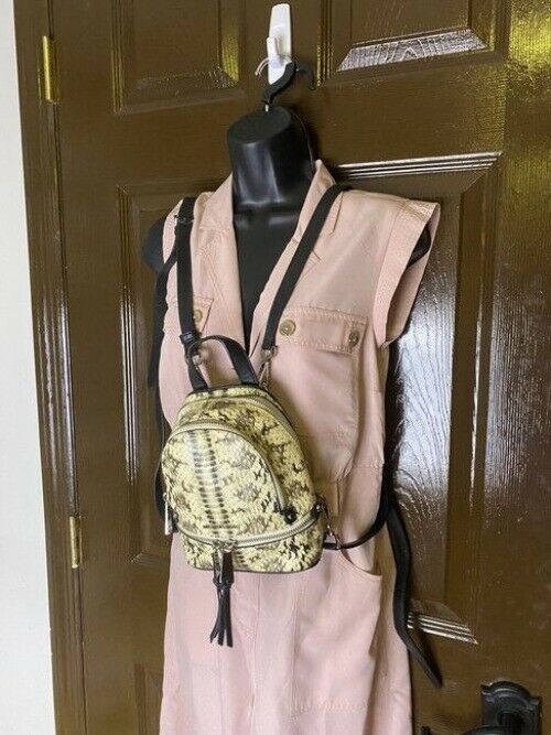Michael Kors Rhea Embossed Mini Snake Leather Backpack