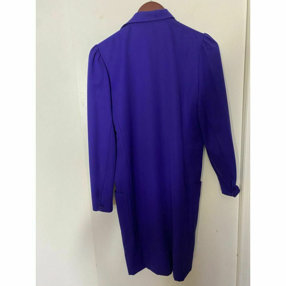 EMANUEL UNGARO Purple Button Down Dress Msrp 1,500