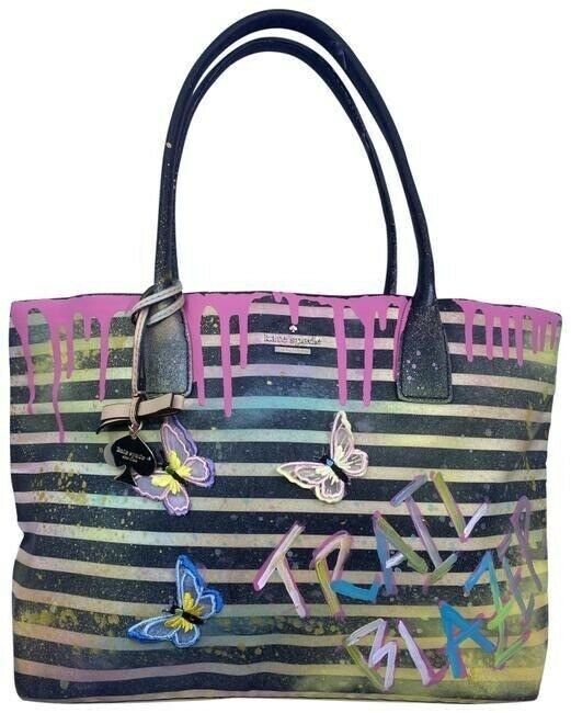 kate spade w customized by me w applique street multicolor tote