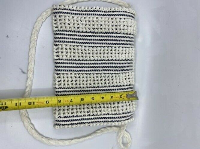 Antonello Tedde lux eco-conscious white-blue fabric crossbody bag