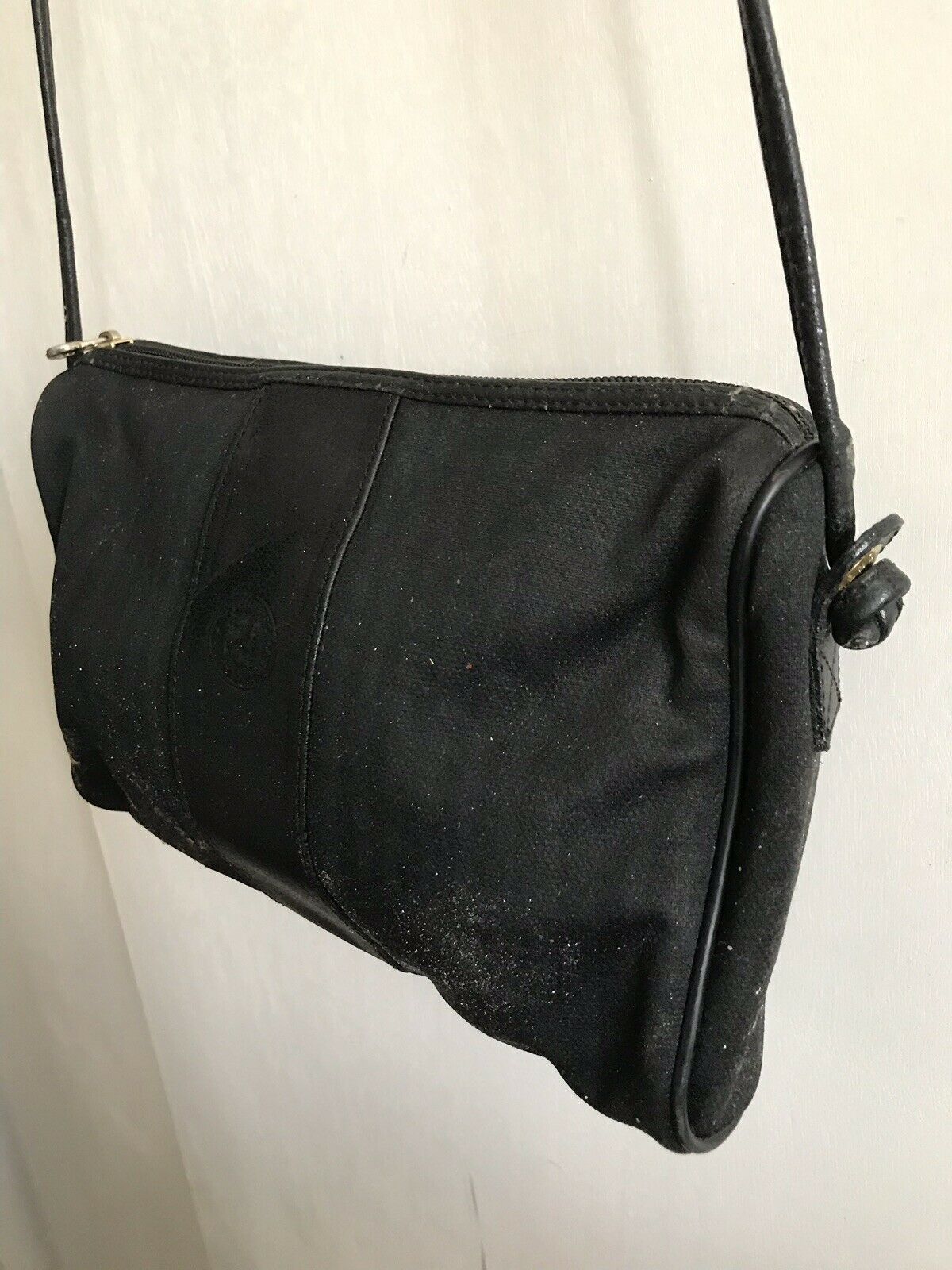 FENDI Vintage Small Black Stripe Crossbody Bag