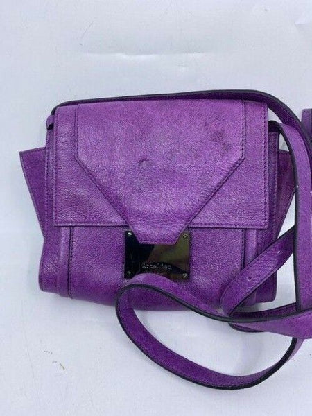 Nicole Miller Nwot Msrp Purple Leather Cross Body Bag