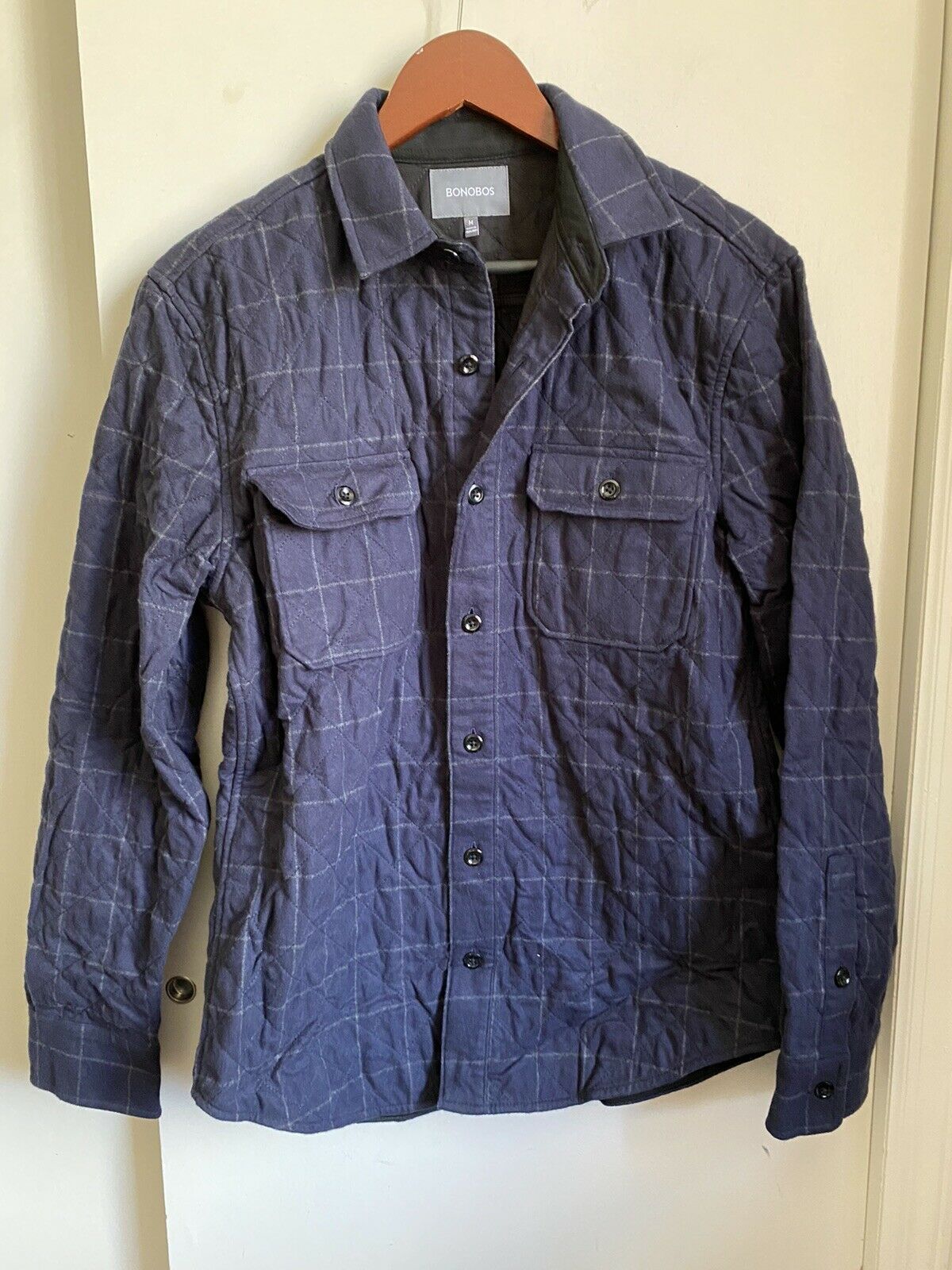 New! BONOBOS Quilted Plaid Jacket Sz Medium