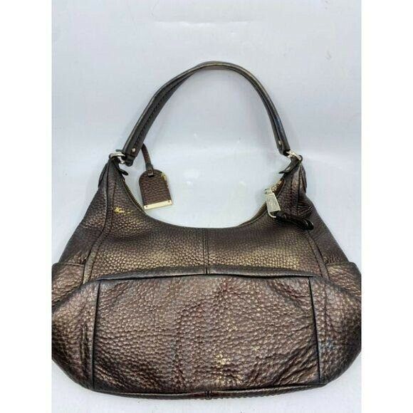 Cole Haan Leather Crossbody Brown Gold Customized