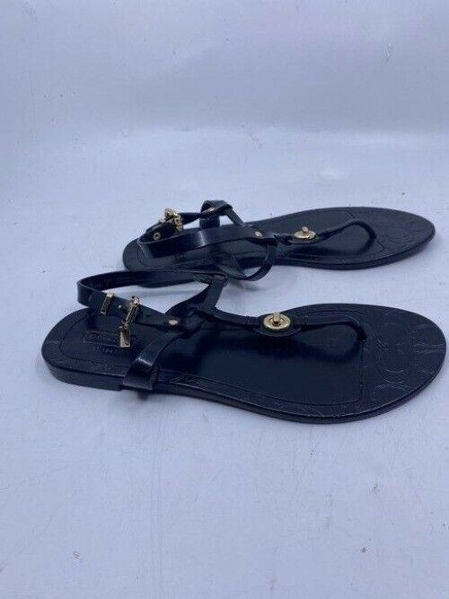 Coach Black Unique Adjustable Sandals Size Us