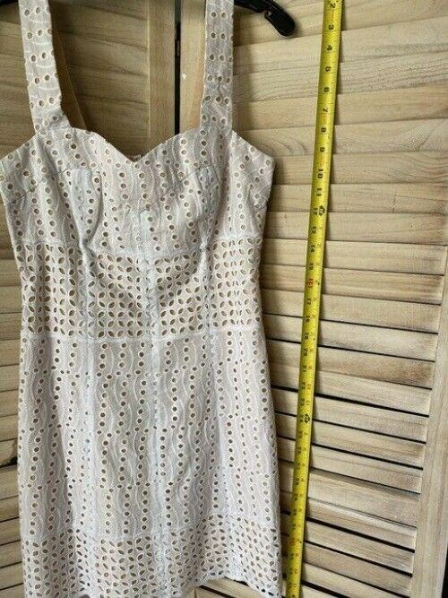 nicole miller white eyelet msrp short casual dress