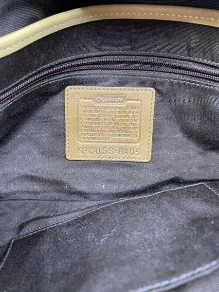 coach mini purse tan leather hobo bag