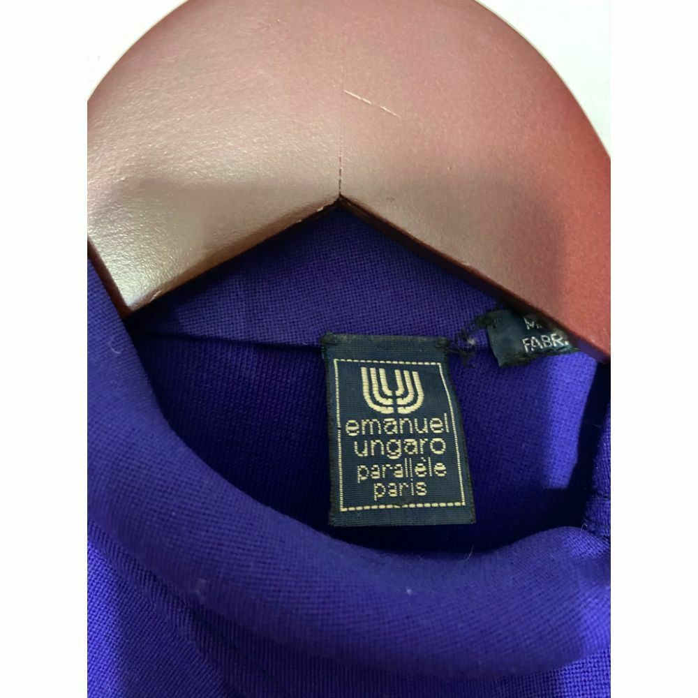 EMANUEL UNGARO Purple Button Down Dress Msrp 1,500