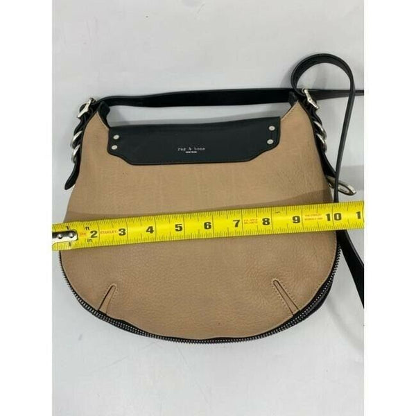 RAG & BONE Black/ Tan Smooth Leather/ Shoulder Crossbody Bag