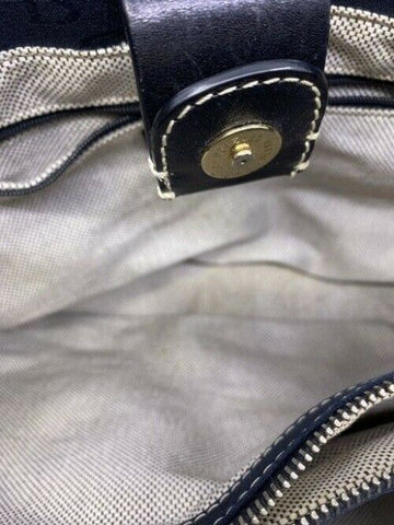 Dooney And Bourke East West Logo Tote Black Fabric Shoulder Bag