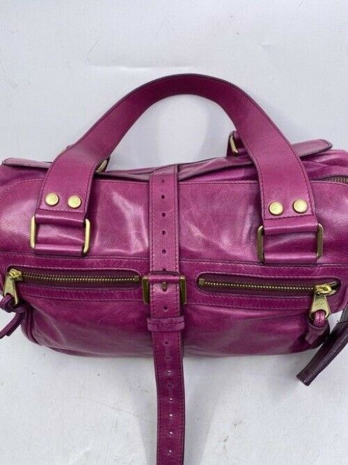 Mulberry Mabel Purple Leather Shoulder Bag