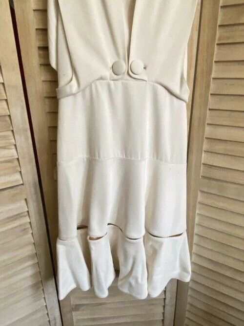 zac posen white new symmetrical cream color small msrp