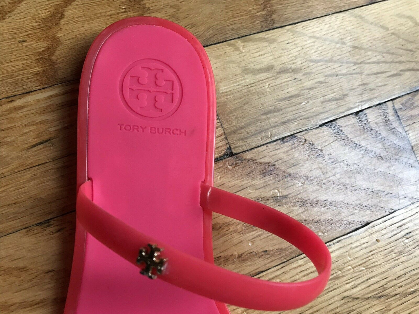 TORY BURCH Hot Pink Jelly Slip On Slippers Size 8