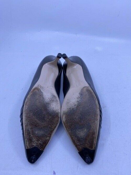 Salvatore Ferragamo Gun Metal Firsea Flat Bow Pumps Size Us