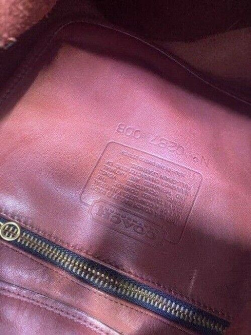 Coach Burgundy Leather Backpack