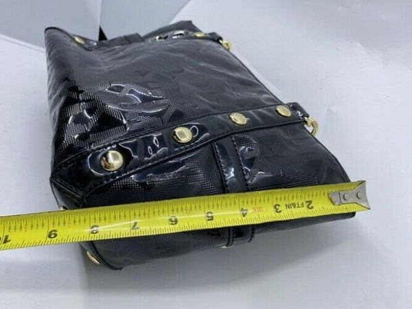 michael kors bag black patent leather tote