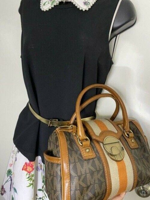 michael kors bowling bag brown tote