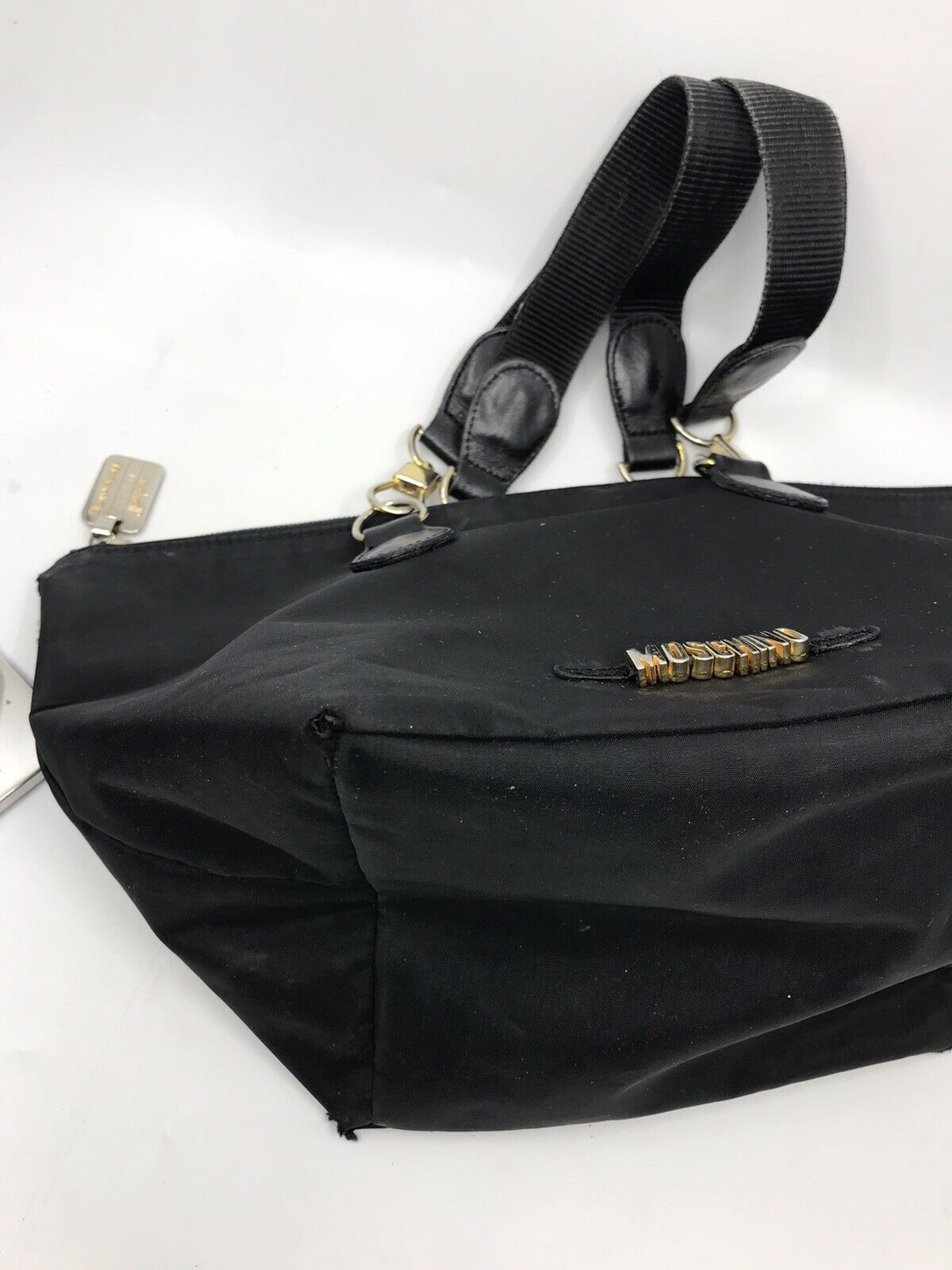 Moschino Black Small Nylon Tote