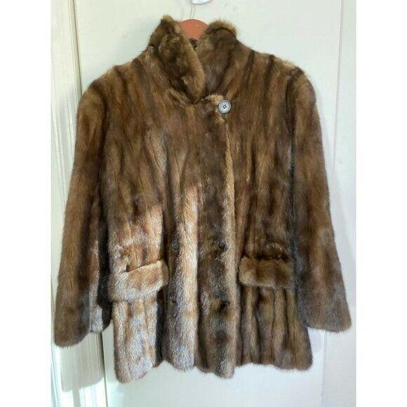 Valentino Furs Alexandre Brown Mink Coat Size Medium-Large