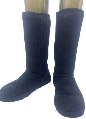 Ugg Australia Black Classic Slip On Tall Bootsbooties Size Us